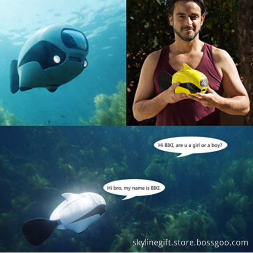 ROBOSEA BIKI Submersible Wireless Remote Control Underwater Drone with 4K HD Camera WIFI Connection Bionic Design Fish Robot Pet